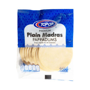 TOP OP PLAIN MADRAS PAPADUMS 200GR ( 6 Inch)