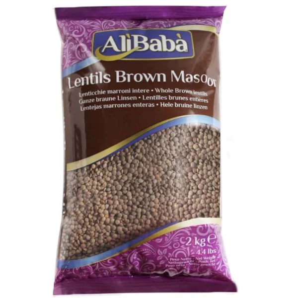 ALI BABA BROWN LENTILS 2KG - Little India