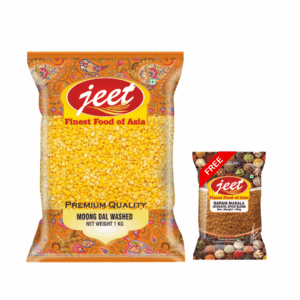 JEET MOONG DAL WASHED 1KG (YELLOW) (get free Jeet Garam Masala Powder 100gr)