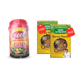 Jeet Mixed Pickle  800gr + Free Tata Sampann Garam Masala 100gr (2 packs)