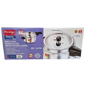 PRESTIGE STAINLESS STEEL PRESSURE COOKER 5LTR(INDUCTION BASE)
