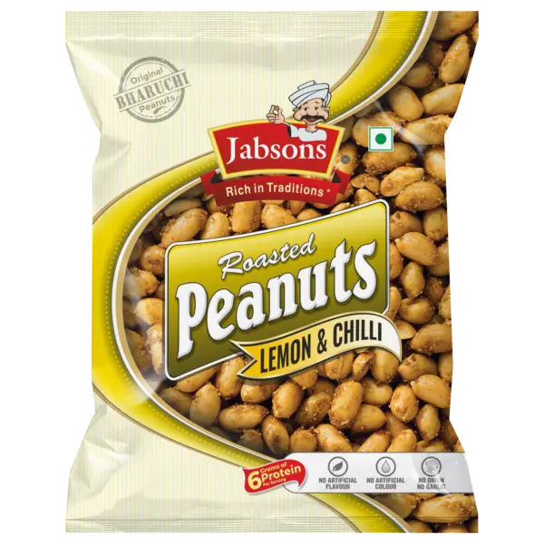 JABSONS ROASTED PEANUTS LEMON CHILLI 140GR