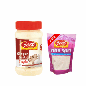 Jeet Ginger Garlic Paste 300GR + FREE JEET PINK  HIMALAYAN SALT  500GR