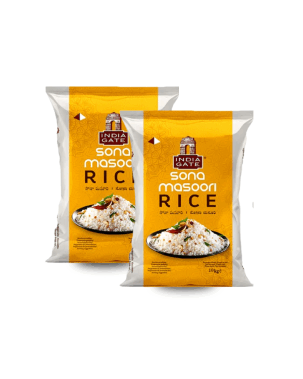 India Gate Sona Masoori Rice 10kg x 2