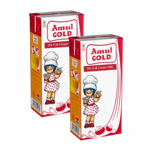Amul Gold 6% full Cream Milk 1ltr x2