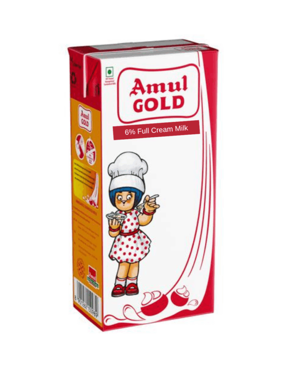 Amul Gold 6% full Cream Milk 1ltr