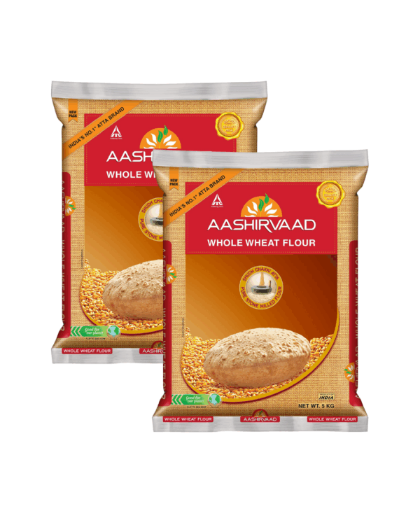 Aashirvaad Whole wheat Atta 5KG x2