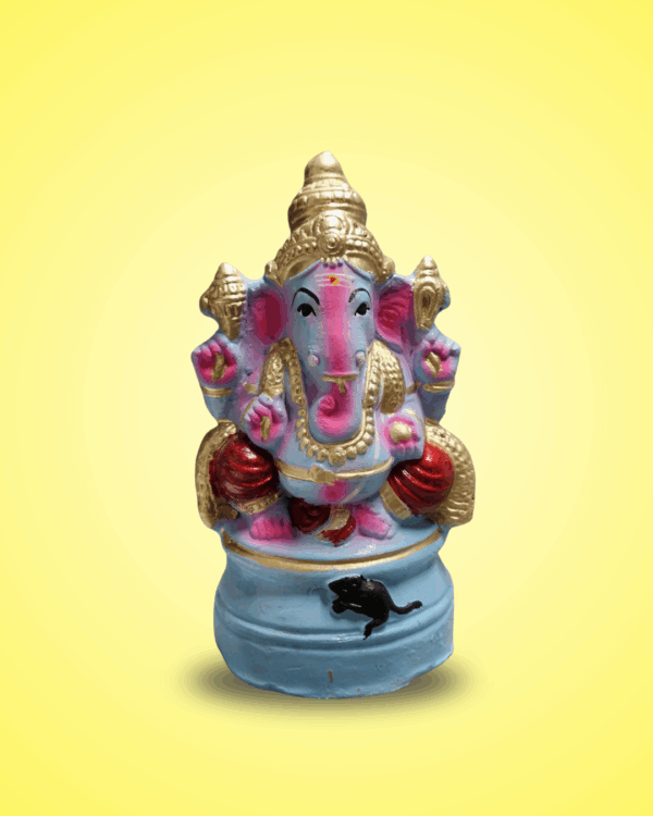 Ganesh eco-friendly Idol (Ganesh murti) - Blue colour - 8 inches