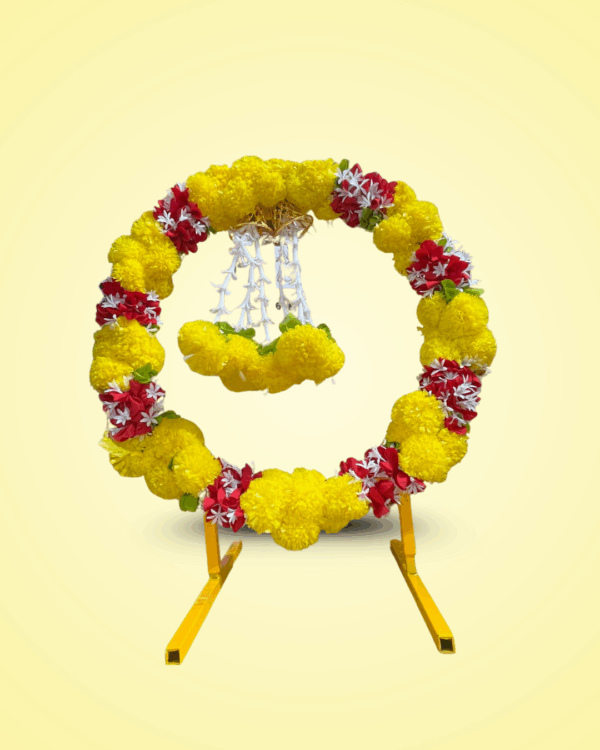 Ganesh Flower Decoration Backdrop