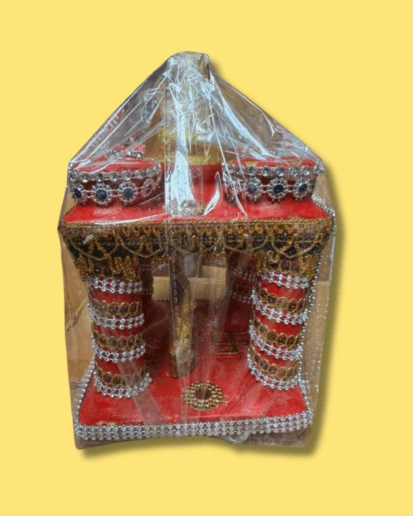 Color Mandir Silver PIllar - Ganesh & Laxmi