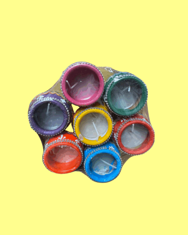 Diya Beautiful & Coloured Tray Set of 7