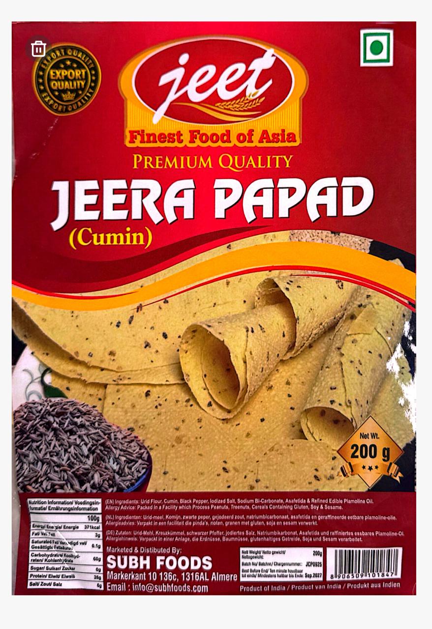 Jeet Jeera Papad 200gr