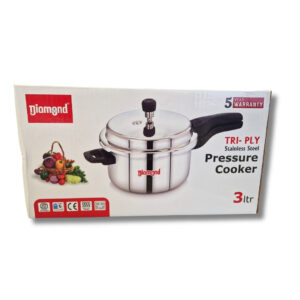 Diamond Triply Stainless Steel Pressure Cooker 3ltr