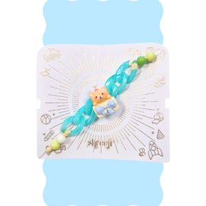Pastel Chain Teddy Bear Kids Rakhi